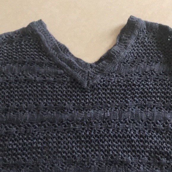 Pink Rose V Neck front/back Loose Knit Sweater Small 90's - Picture 4 of 4